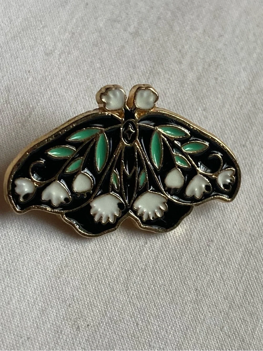 Enamel Moth Brooch